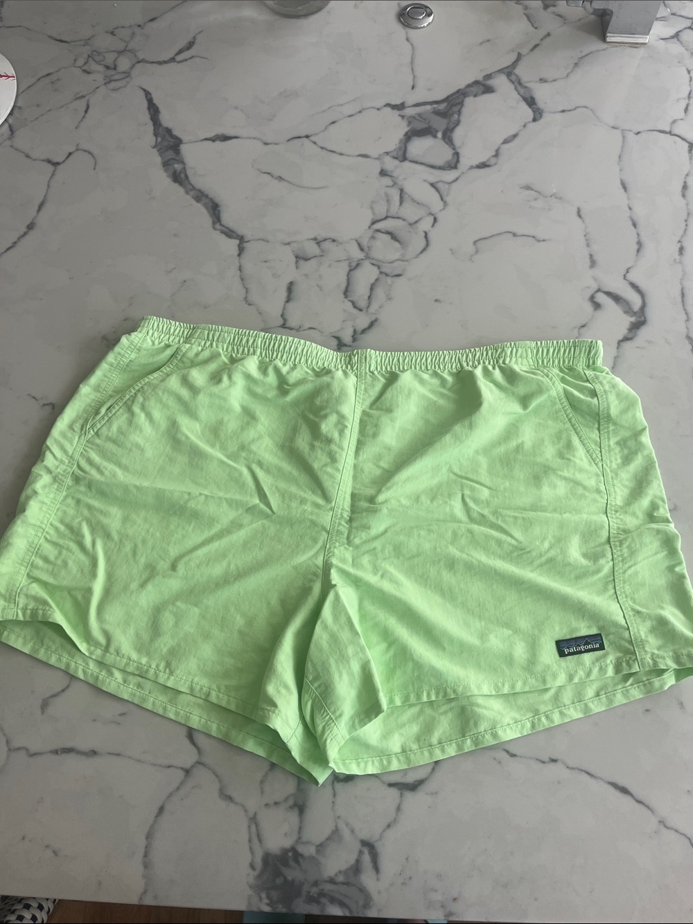 Patagonia Women's Neon Green Athletic Shorts